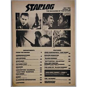 Starlog Magazine May 1982 Issue #58 Sci-Fi Film & TV Collector's Edition